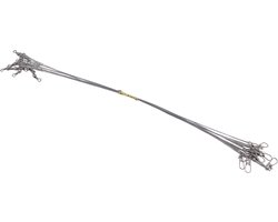 S&D | Stalen onderlijn vissen - 10 stuks - Zilver - 14kg 25cm - Hengelsport - Voor roofvissen met kunstaas