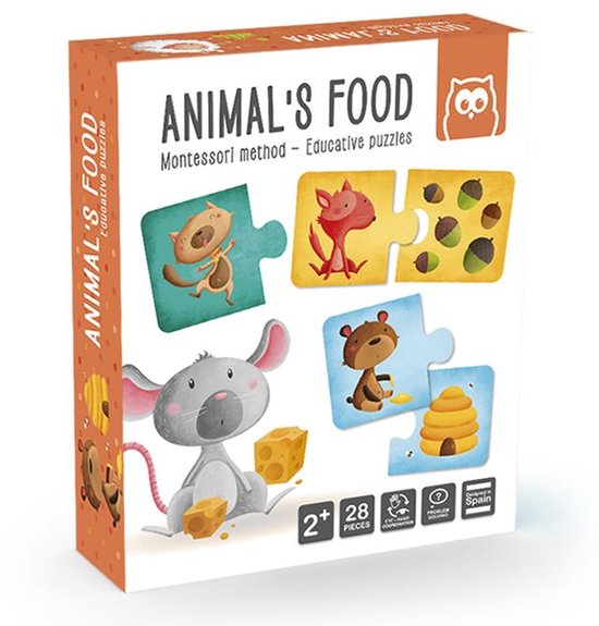 Eurekakids Combi Puzzle Animaux - Nourriture pour animaux - Éducatif