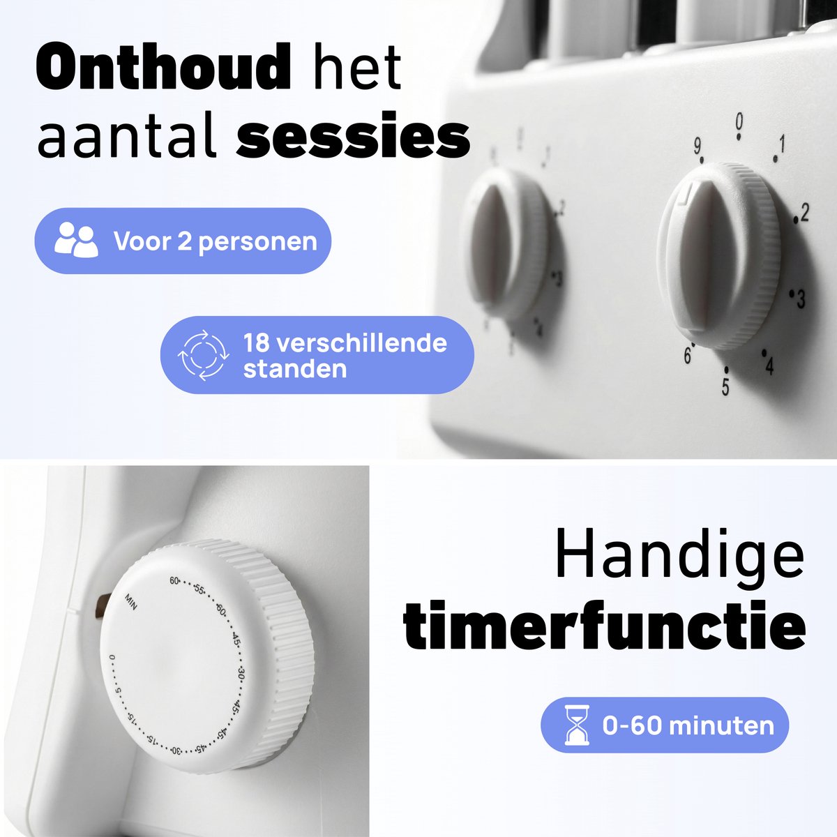 Zonaro Gezichtsbruiner – Zonnebank – Zonnehemel – Gelaatsbruiner – Solarium – Gezichtsbruiner Hals en Schouder – Inclusief 2x Zonnebank Bril – 4x 15W Lampen – Timer & Geheugenfunctie – foto 3