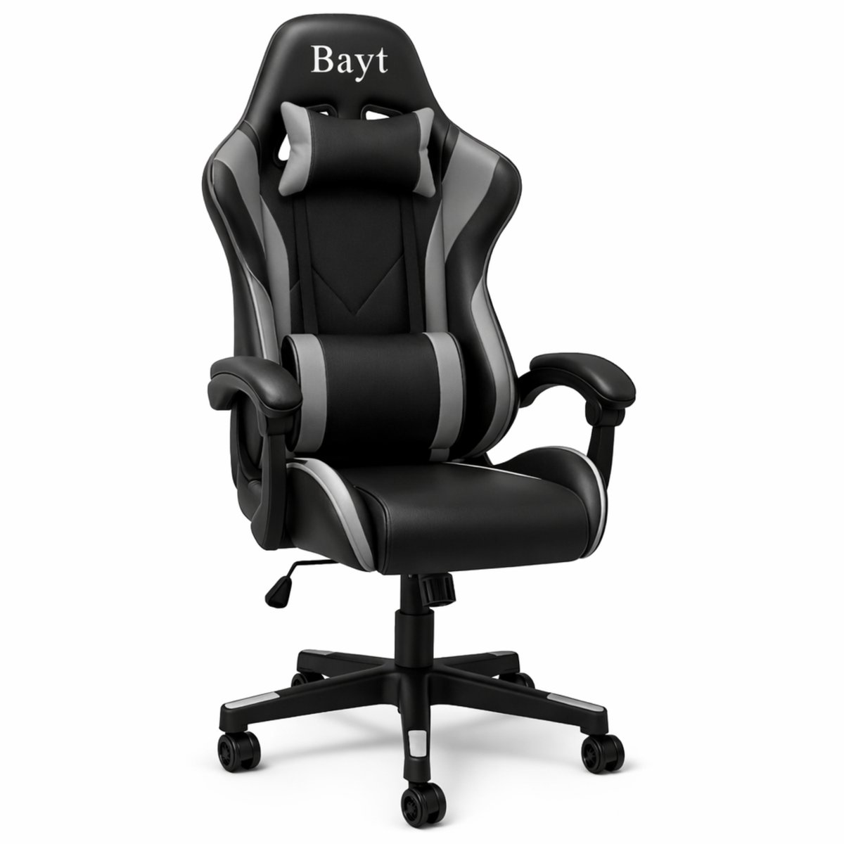 Bayt Gaming Stoel Ergonomisch Zwart/Grijs Verstelbaar - Bayt - €74,95