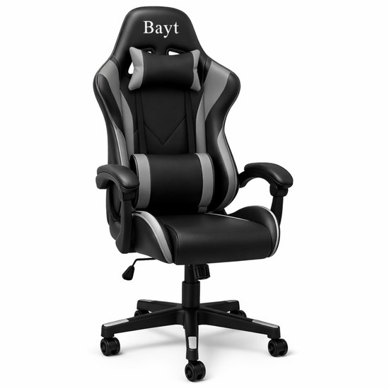 Bayt Gaming Stoel Ergonomisch Zwart/Grijs Verstelbaar