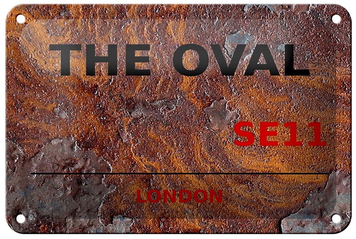 Blechschild London 18x12cm The Oval SE11