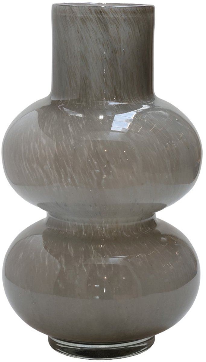 Vase The World Vaas Alima Elite | Grijs - Grey | Dik glas | Mondgeblazen | Ø20 x H35 cm