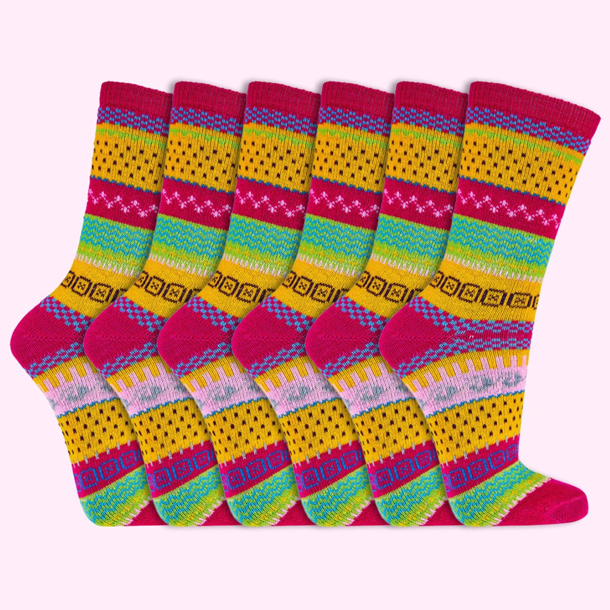 Hygge sokken Wollen sokken Dames & Heren Roze