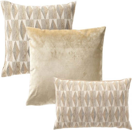 ENSEMBLE DE COUSSINS | 3 pièces | Celeste Curated | beige | Hoii | incluant les coussins intérieurs garnis de plumes