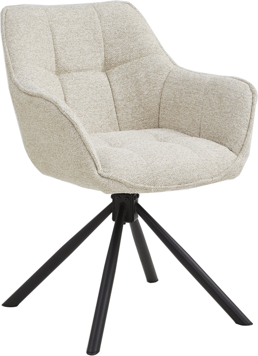 DiamantMeubelen Eetkamerstoel Sofie - Met arm - (Cream)