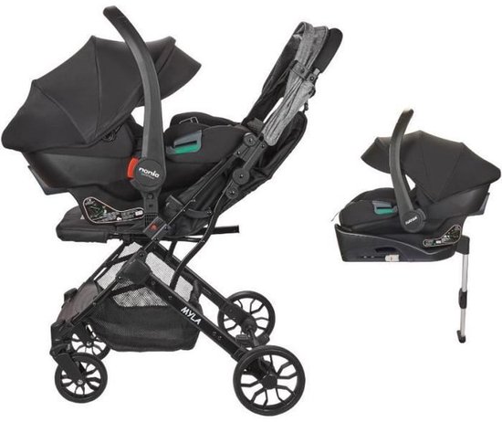 NANIA - 2-in-1 Combinatiekinderwagen met Rimini Autostoel + - NANIA - €226,28