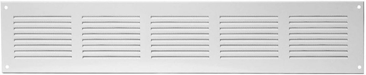 Ventilatierooster Metaal Afsluitbaar met Insectenbescherming 400x100 mm Wit