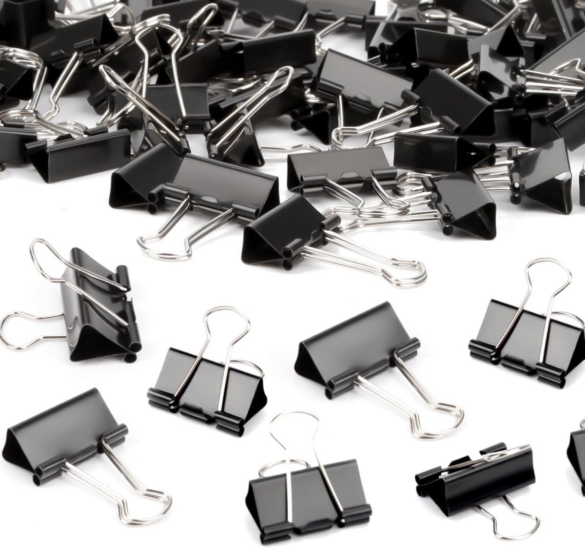 Documentklemmen - Metalen Clips - Papier Organiseren - Sterke Dubbele Clips - 120 Stuks - Zwart