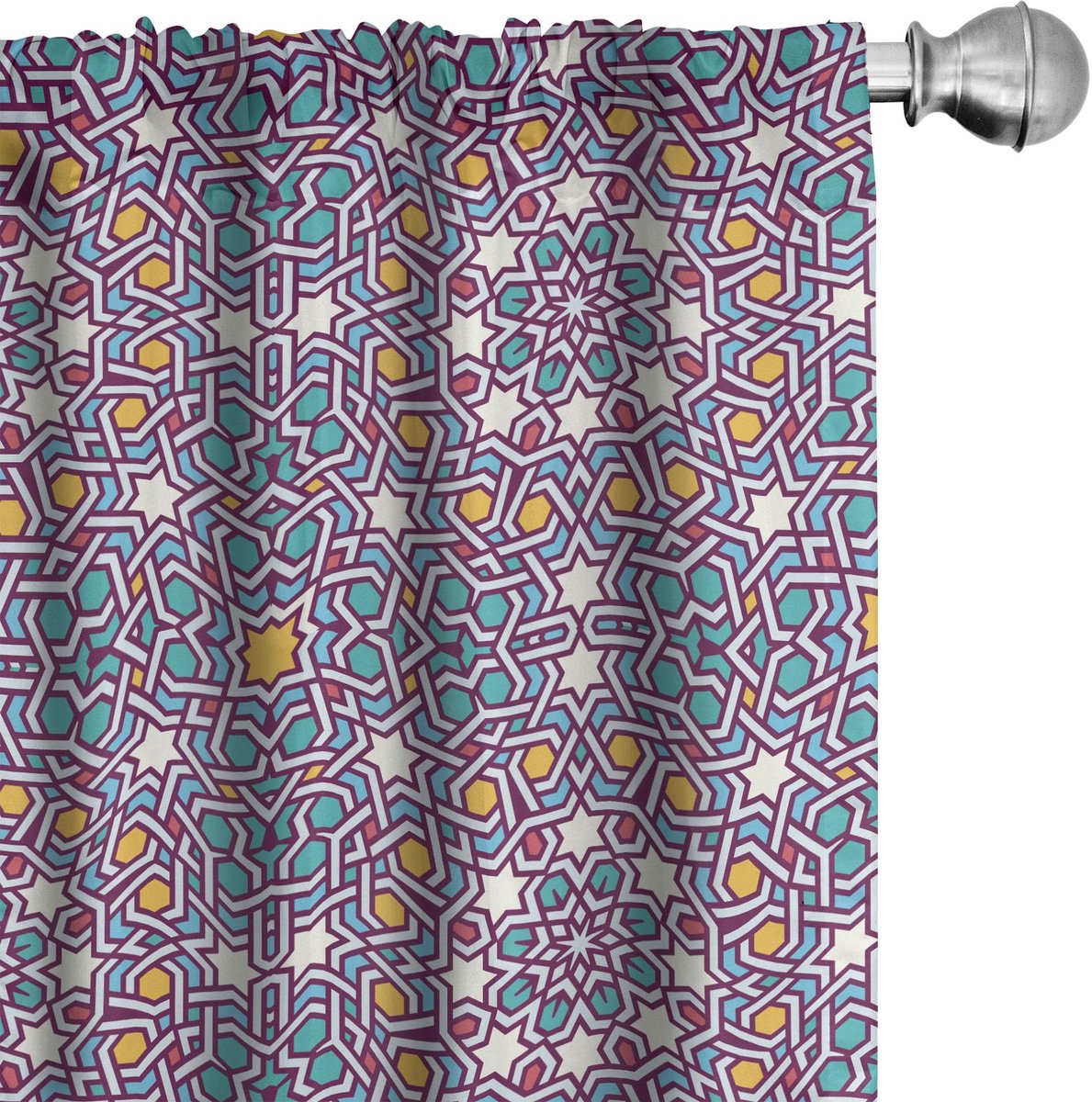 ABAKUHAUS – Marokkaanse gordijnen – Sterpatroon – 2x75x225 cm
