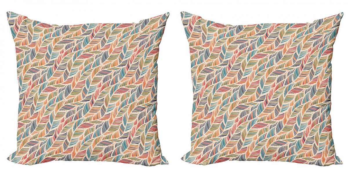 ABAKUHAUS Boho Kussenhoes Set – 2x60x60 cm – Dubbelzijdig bedrukt – Microvezel Multicolor Meer specifiek