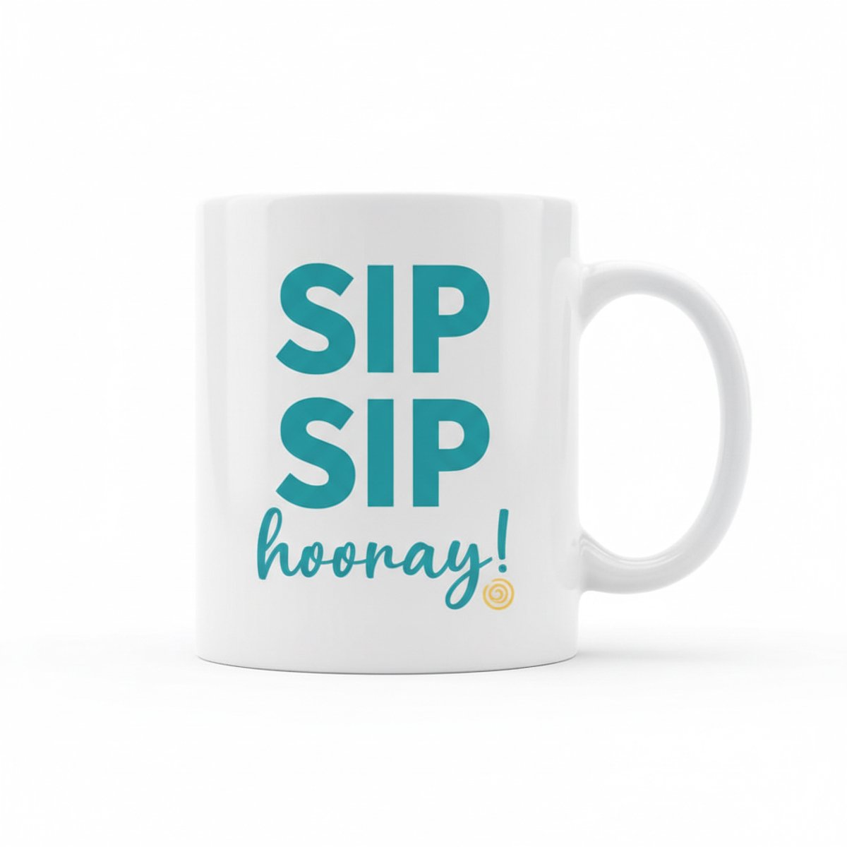 Sip Sip Hooray Koffiemok 330 ml – Vrolijke Tekst Cadeau Mok