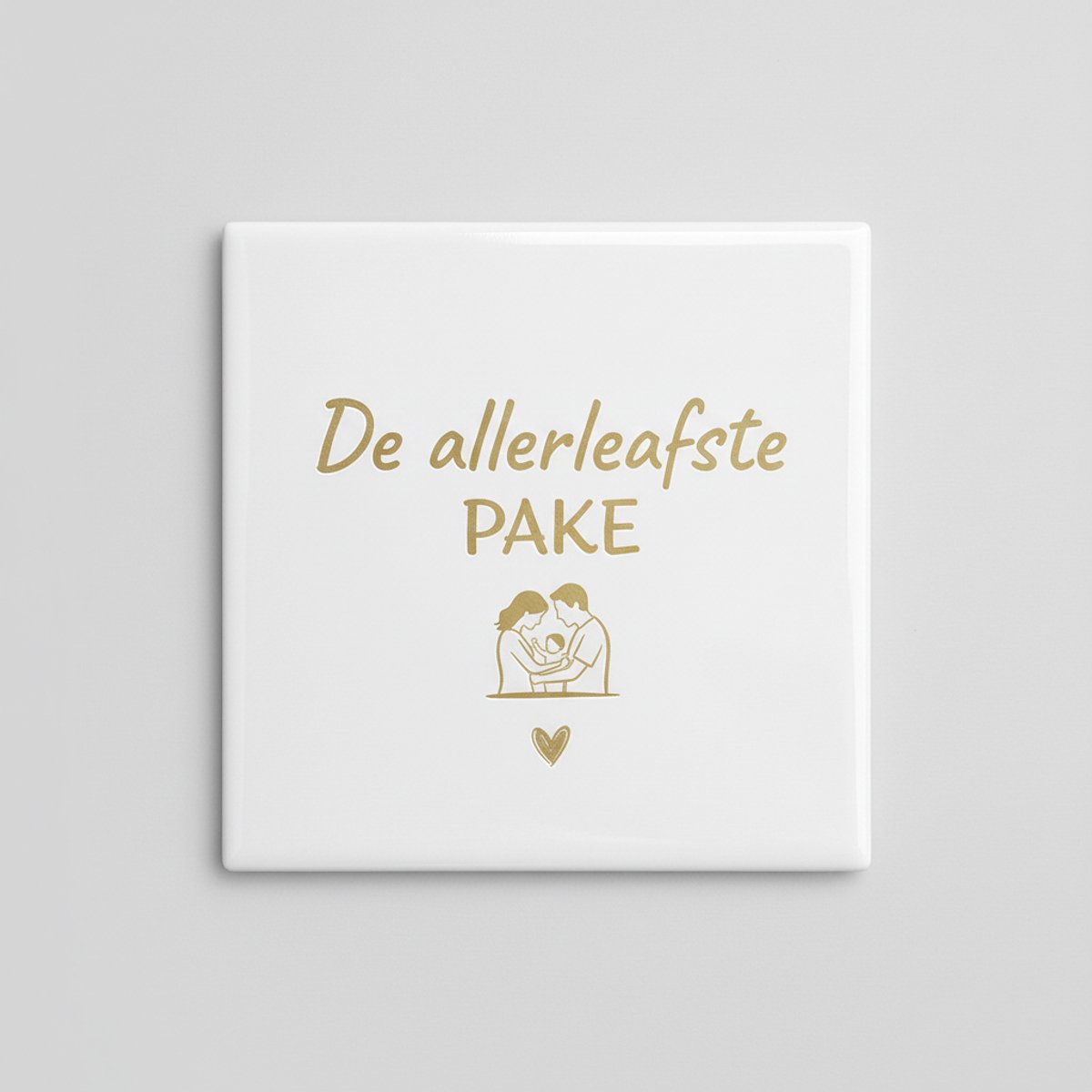 Nevolis Liefdevolle Opa Quote Keramische Tegel – “De Allerliefste Pake” Hartverwarmende Familiewanddecoratie – 15 × 15 cm Multi Color