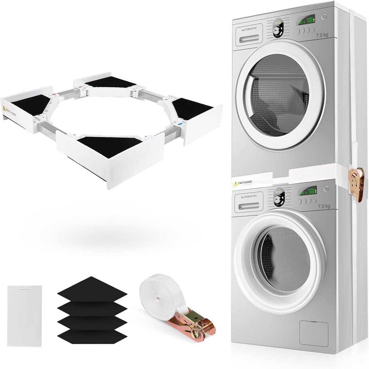 Universele Verbindingsset Droger op Wasmachine met Spanband