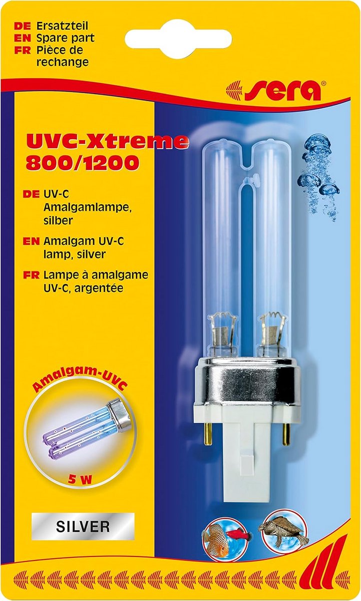 UV-C Amalgam Lamp 5W Vervangingslamp voor Buitenfilter 800 en 1200 Aquaria