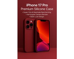 iPhone 17 Pro Premium Silicone Hoesje – Shockproof Case met Super Grip – Verhoogde Camera-Randen – Slank en Luxe Bescherming