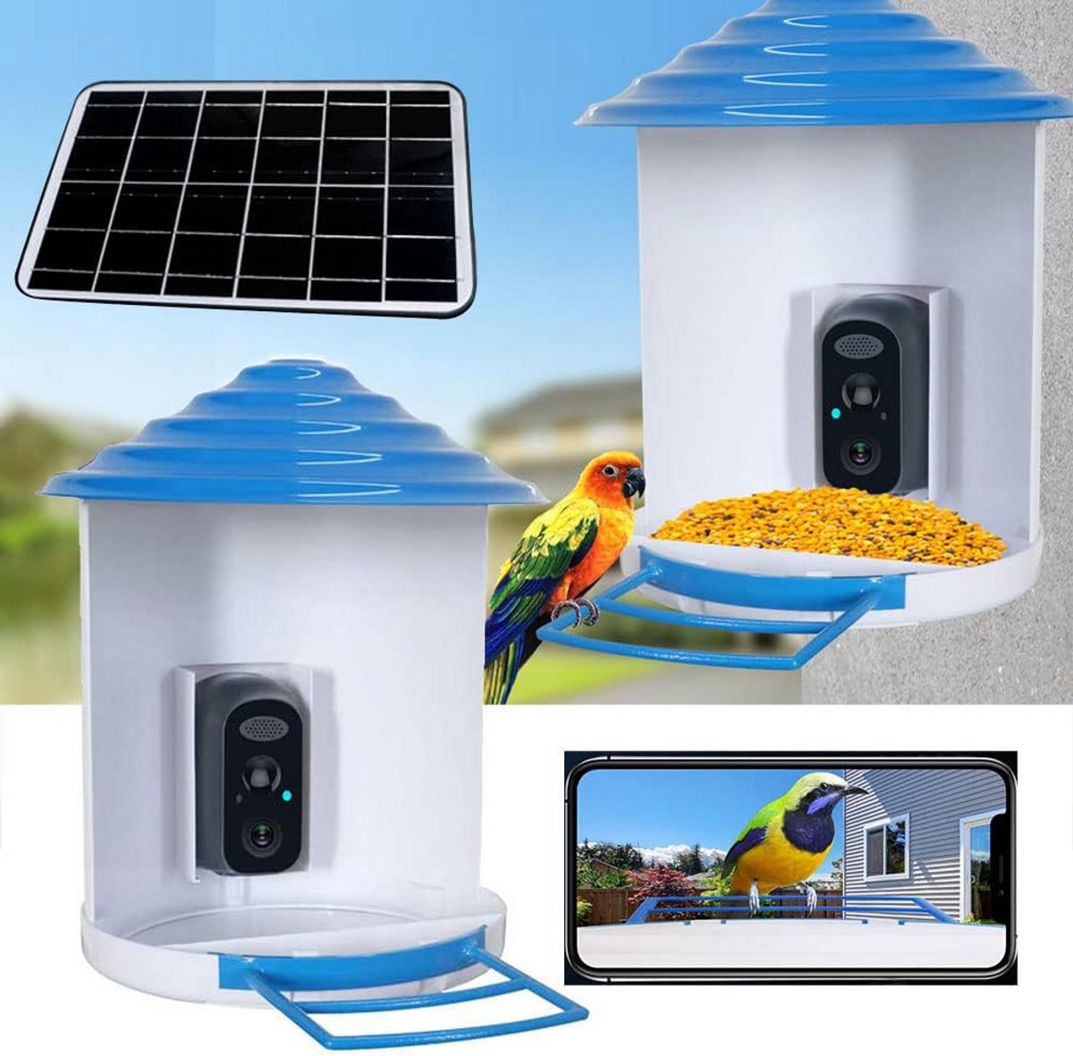 Slimme Voederhuiscamera met WiFi en Bewegingsdetectie - Full HD Filmopname