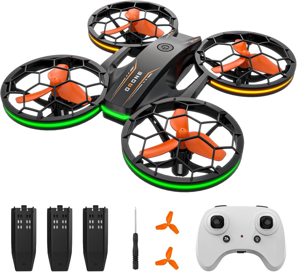 Kinderdrone met Hoogtebehoud en Drie Accu's - Beginners RC Quadrocopter Speelgoed
