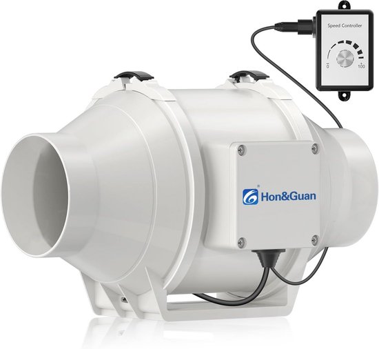 Aygrochy Buisventilator - Regelbaar, 100mm - 350 m³/u - 28 dBA Aygrochy Buisventilator - Regelbaar, 100mm - 350 m³/u - 28 dBA