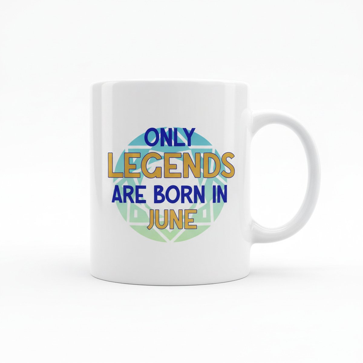 Verjaardag Tekst Mok 330 ml – “Only Legends Are Born in June” Koffie- & Theebeker Cadeau