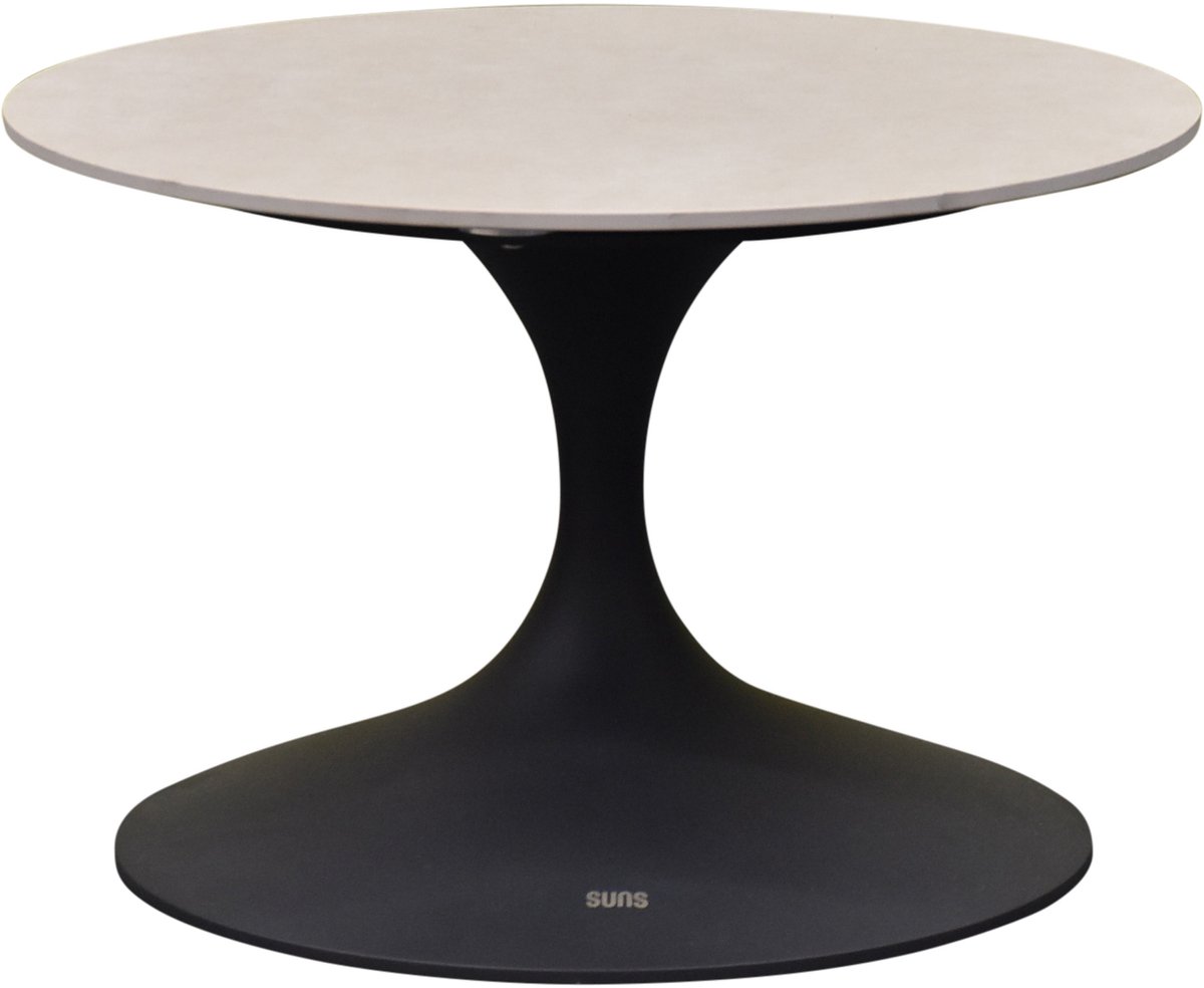 Suns Nova coffee table 60xH40 cm round sintered stone matt royal grey
