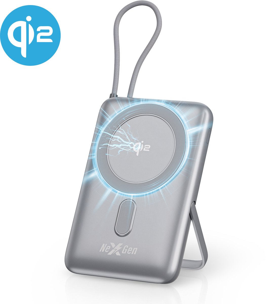 NexGen MagPro Powerbank 10.000mAh Magnetisch Draadloos - NexGen - €32,95