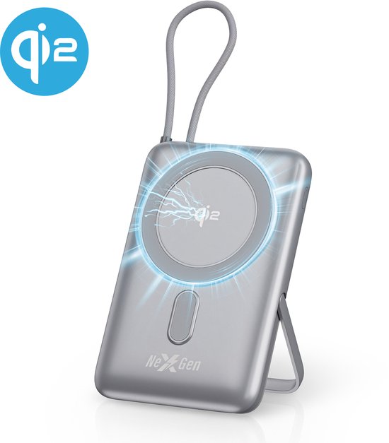 NexGen MagPro Powerbank 10.000mAh Magnetisch Draadloos - NexGen - €32,95