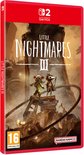 Doos van Little Nightmares III met twee figuren, een met groene kleding en een met een pijl en boog.