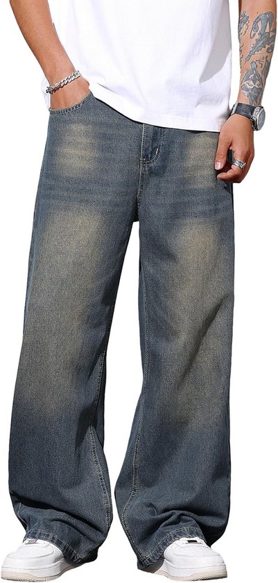 Baggy Jeans Heren Oversized Skater Stijl Losse Denim Broek Streetwear