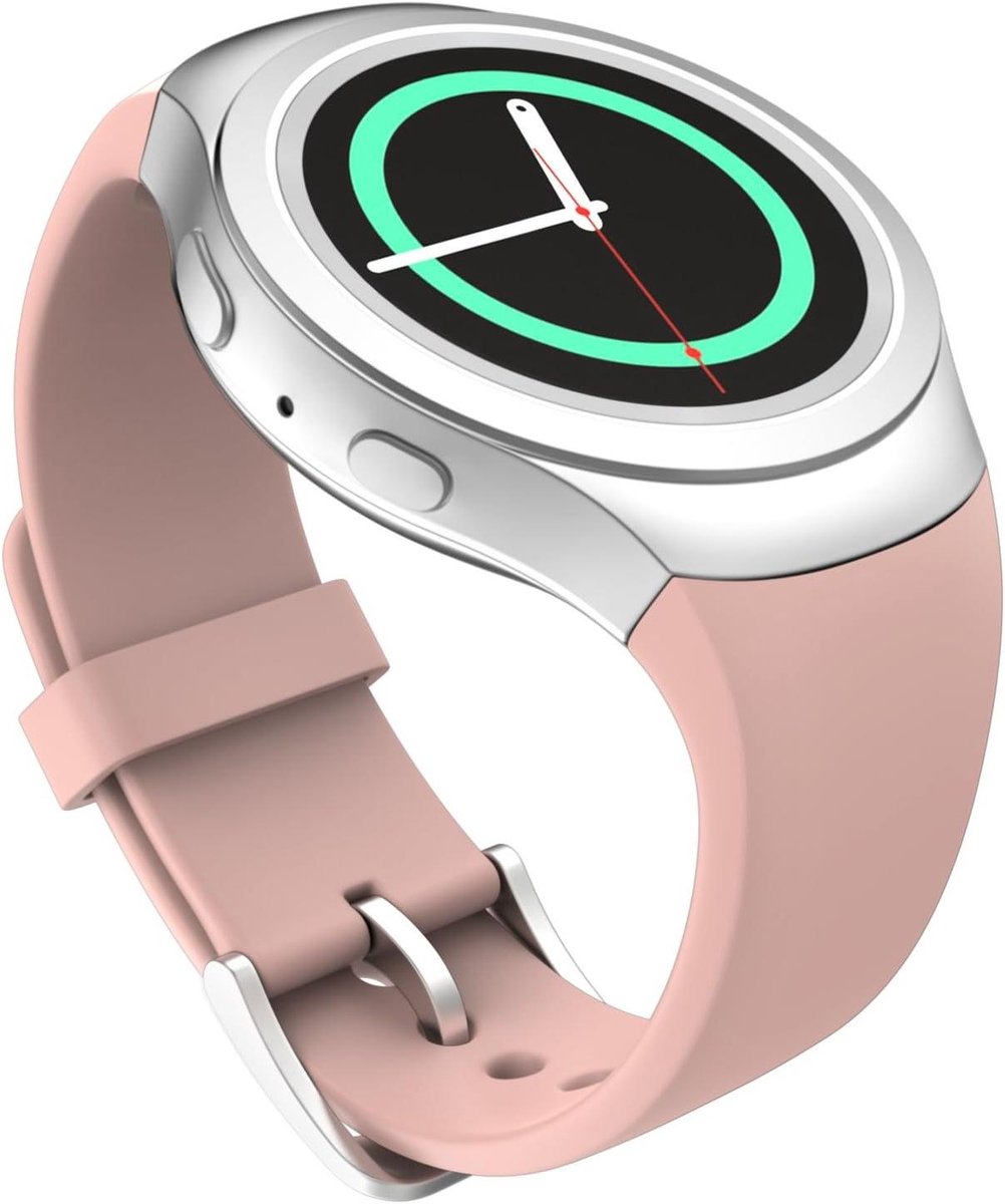 Silicone Sport Band voor Samsung Gear S2 Smartwatch - Roze - Maat S-M-Vervangende Band - Sportief en Comfortabel