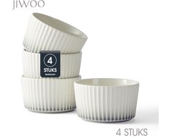 Set van 4 Kommen (Ø11cm / 400ml) Ontbijtkommen, Soepkom, Mueslikom, serviesset 4 persoons, Geschikt voor restaurants, feestlocatie, familiefeesten, banketten en picknicks, Magnetron-vaatwasserbestendig, Porselein