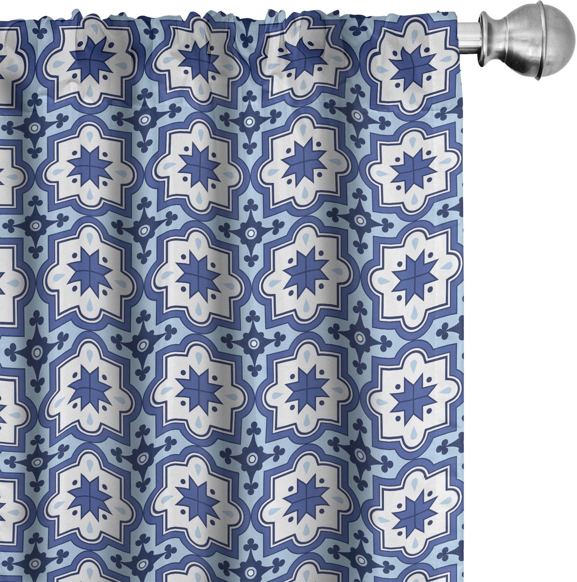 ABAKUHAUS Voorhangen – 2x75x175 cm – Mikrofaser – Halfdonkerend – Violet Violettblauw