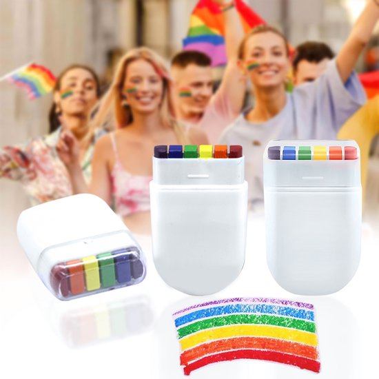 6 kleuren Regenboog Graffiti Waskrijt Regenboog Streep 6-kleuren-regenboog-graffiti-waskrijt-regenboog-streep