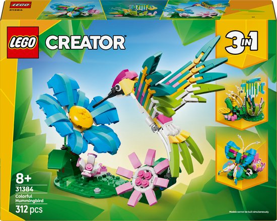 LEGO® Creator 3in1 Wilde Dieren: Kleurrijke Kolibrie - 31384