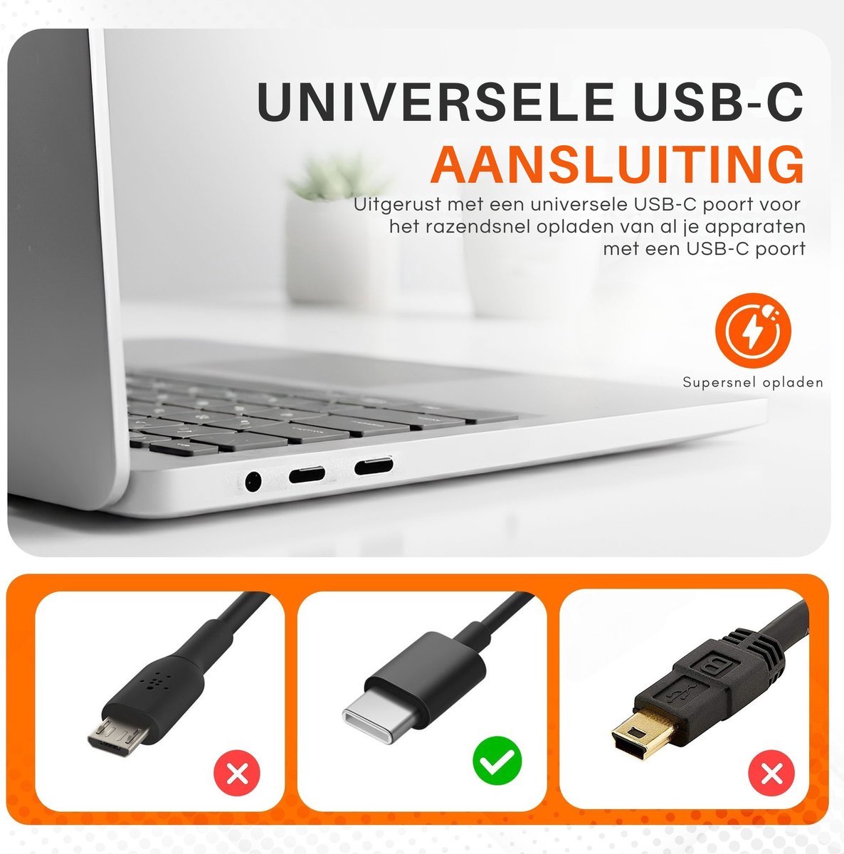 45W USB-C Laptop oplader voor HP Chromebook x360 en Pavilion x360 – Alle modellen vanaf 2018 – Kabel + Adapter — cadeau in Cadeau-ideeën - foto 8