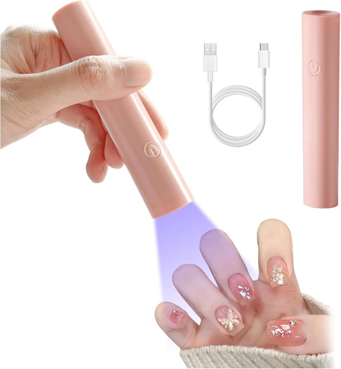 Draagbare UV LED Nagellamp voor Gel, Oplaadbaar voor Gelnagellak