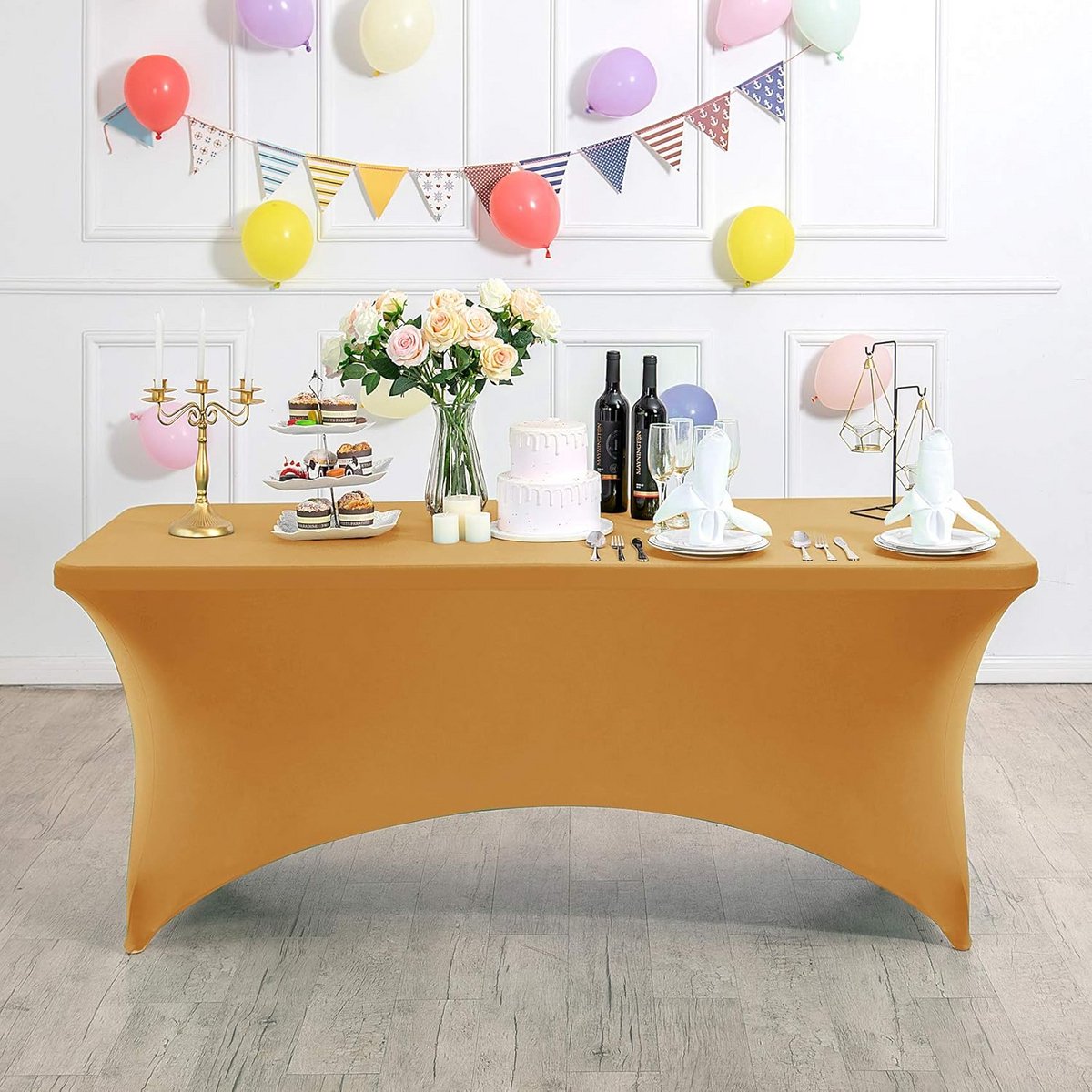 2x Universeel Tafelkleed Stretch Spandex voor 1.8m & 2.4m Tafel - Feest, Banket & Evenementen