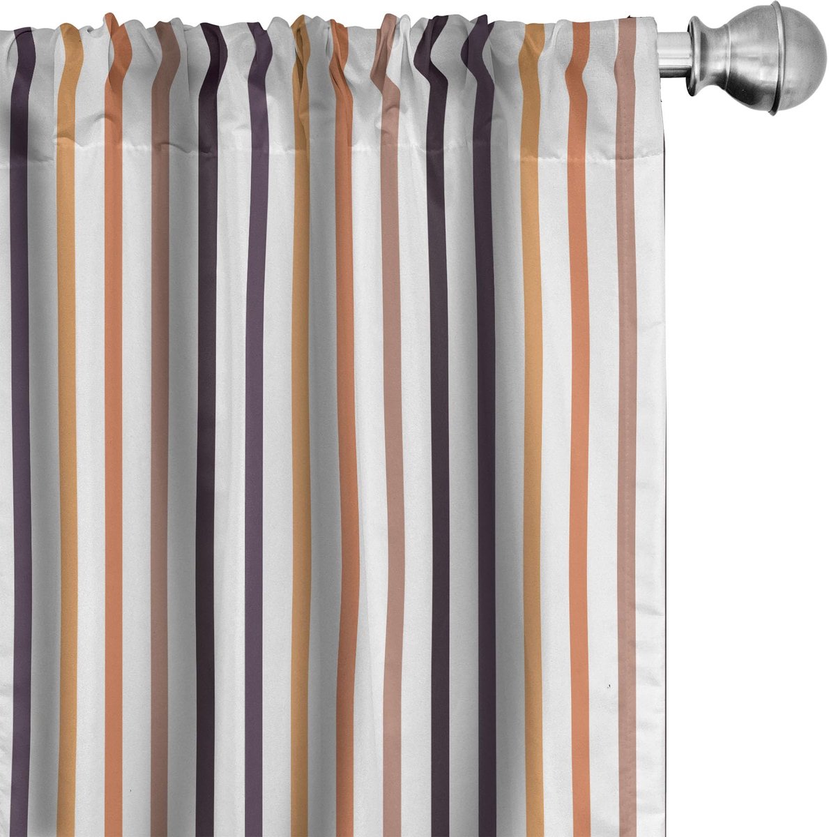 ABAKUHAUS Gordijnen – Gestreept – 2x75×245 cm – Microvezel – Verduisterend – Lichte roestkleur Pale Rust