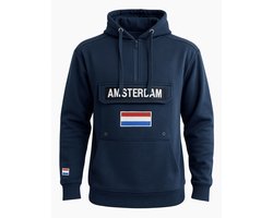 AMSTERDAM CITY ESSENTIALS HOODIE - Donkerblauw - L