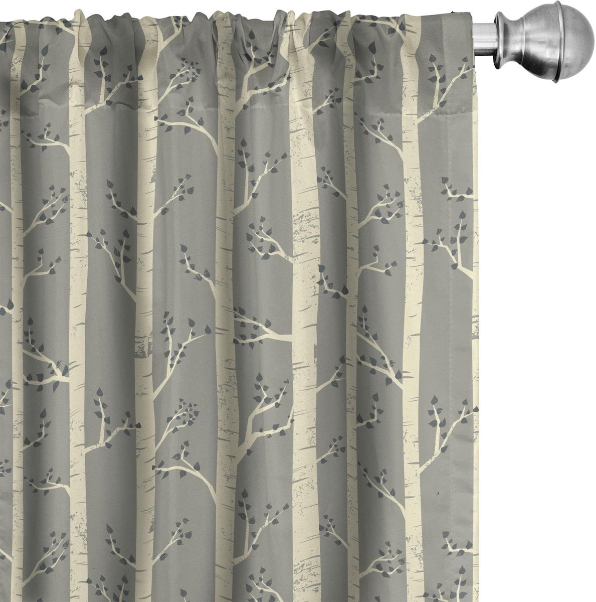 ABAKUHAUS Gordijnen – 2-delige set 75x175 cm – microvezel, Boho, warme taupe Warm Taupe