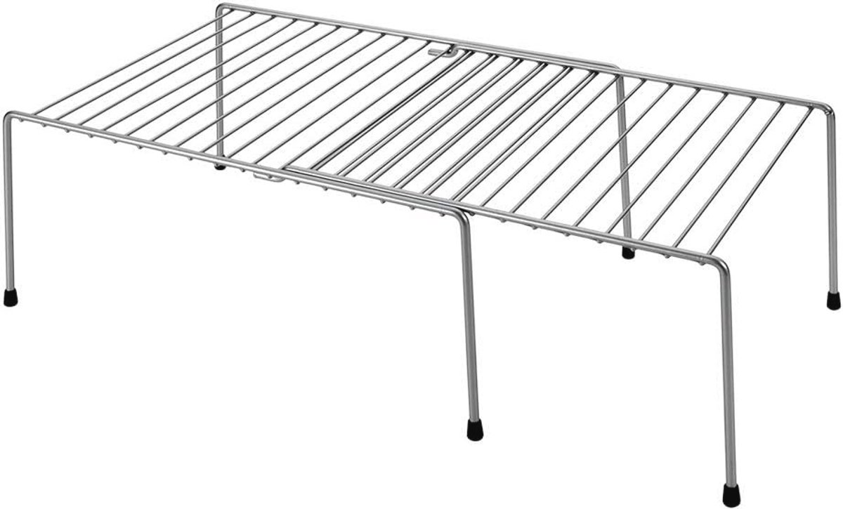 Verstelbare Kastinzet in Zilver - 24 x 15 x 33-57 cm