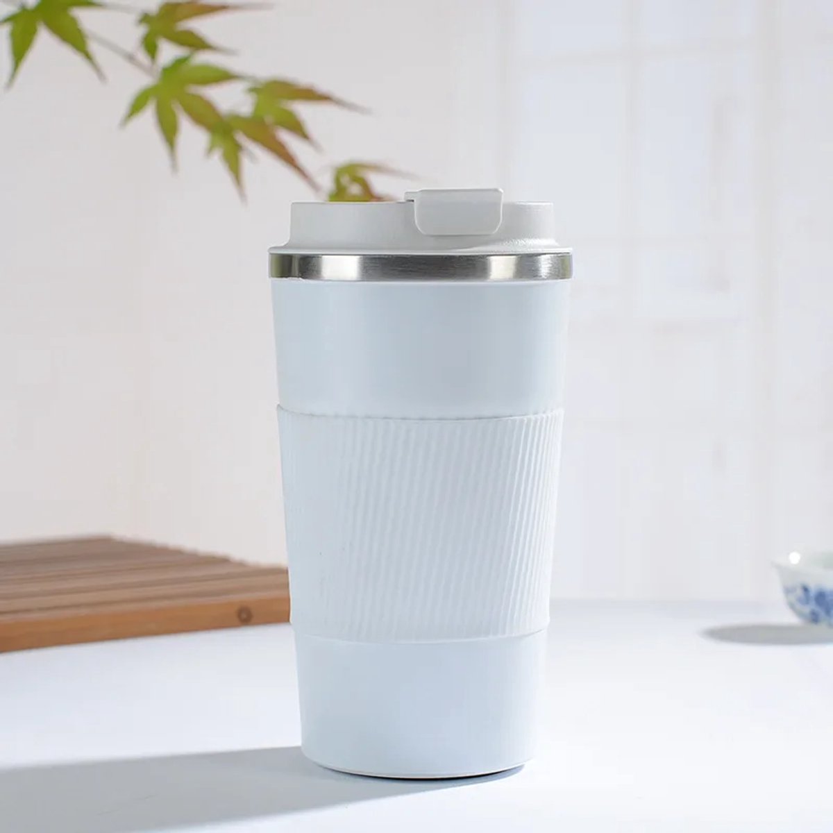 Roestvrijstalen Thermosbeker Serie - Isolerende Koffiebeker - Wit - 510