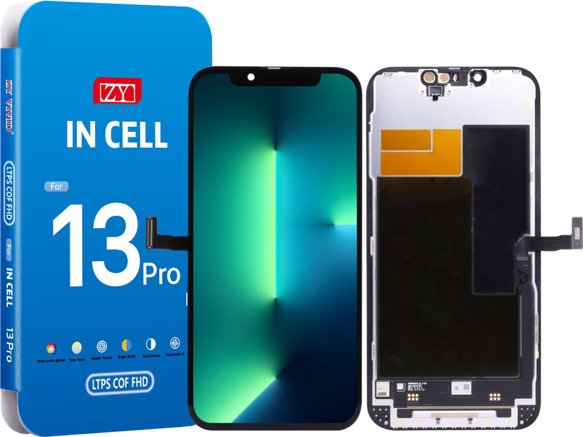 ZY Incell COF LCD scherm voor iPhone 13 Pro – vloeiende touch – IC overzetbaar