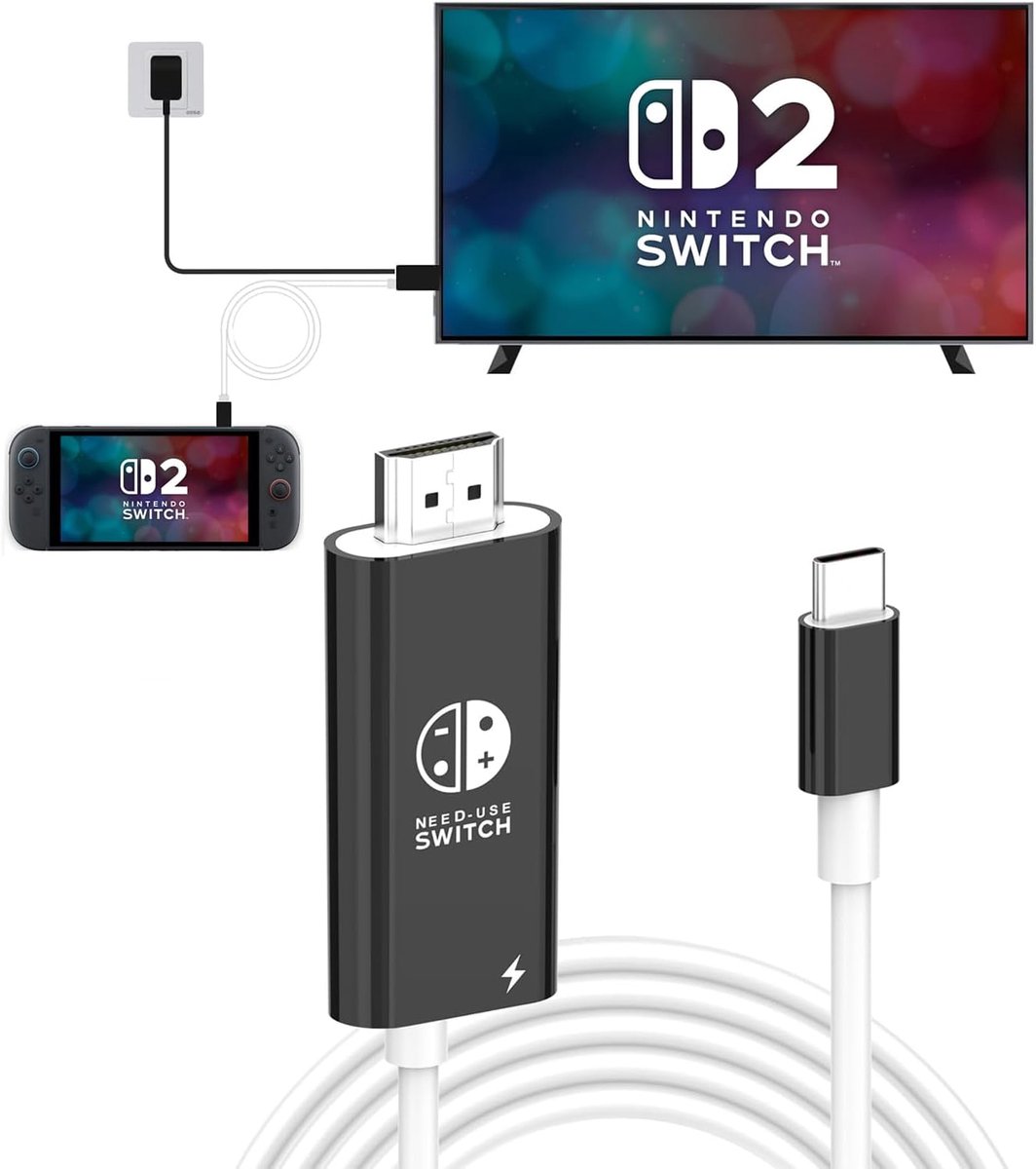 USB C naar HDMI Adapter Kabel & Oplader Poort- Geschikt voor Nintendo Switch 1/2
