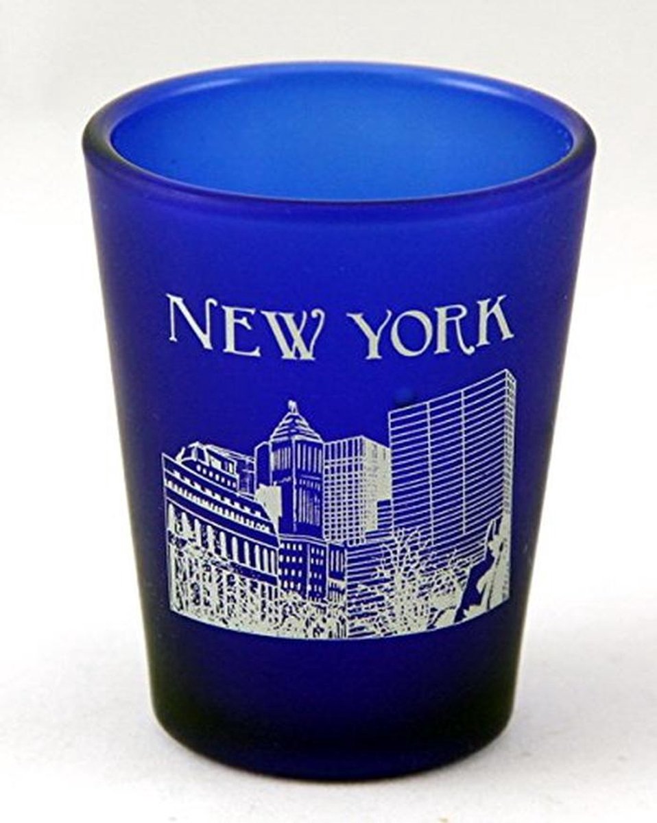 Cobaltblauwe Bevroren Shotglazen uit New York, USA
