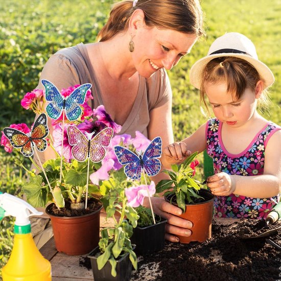 10 Delige Set Diamant Schilderen Tuinstekers Vlinder Bloemen Decoratie van Merkloos	 — afbeelding 5