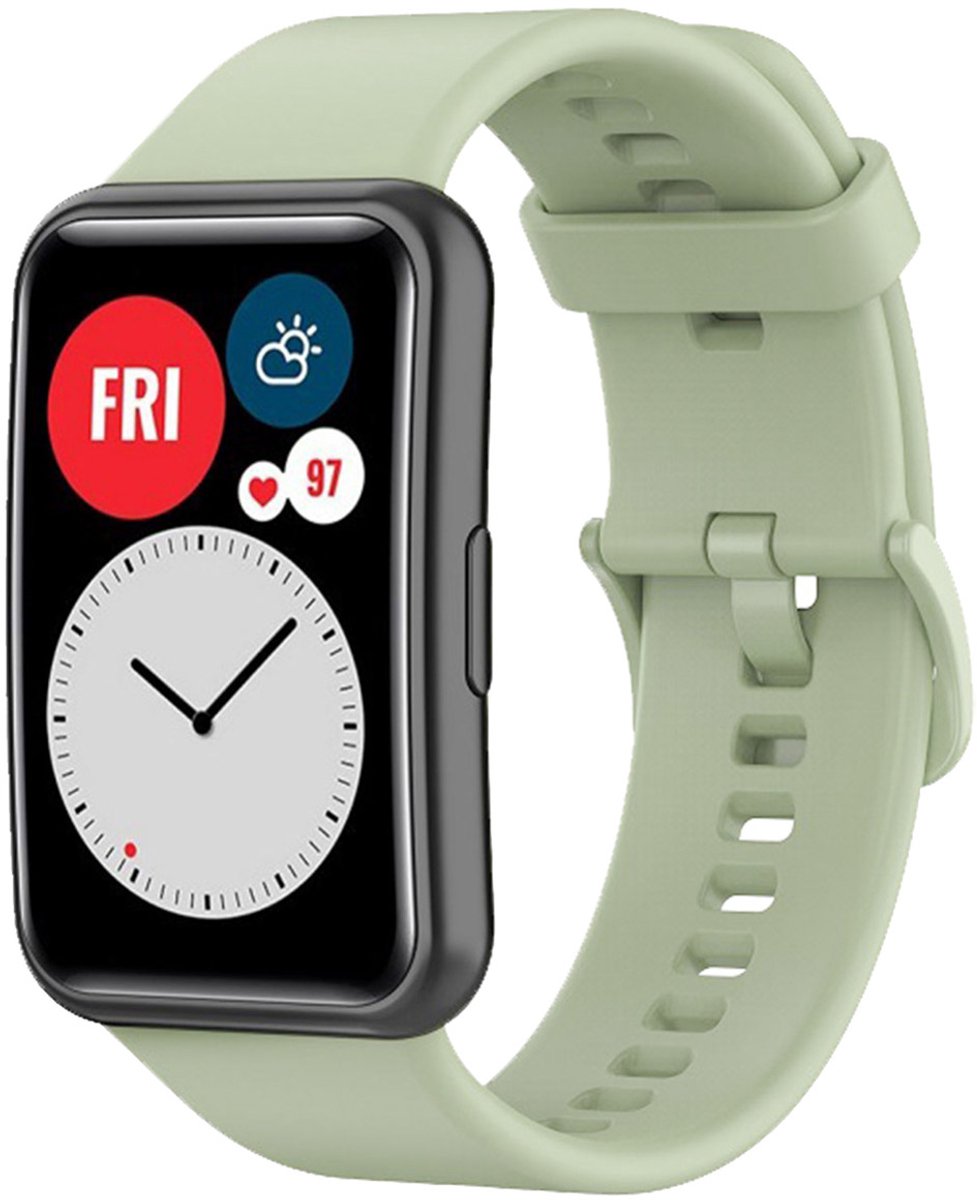 Siliconen bandje - Geschikt voor Huawei Watch Fit - Groen