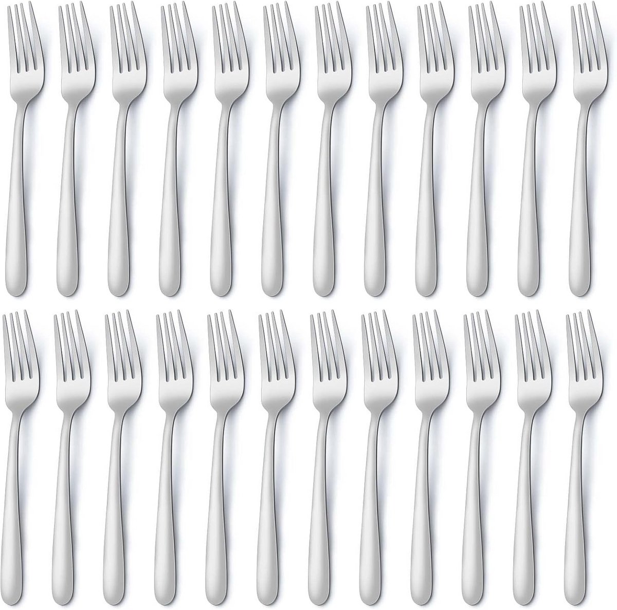 Roestvrij Stalen Vorkset - Set van 24 Stuks, 20,7 cm - Vaatwasmachinebestendig en Duurzaam