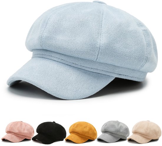 ZLYC Wollen Franse baret hoed effen kleur baret pet voor vrouwen meisjes, bruin, één maat, Bruin, one size