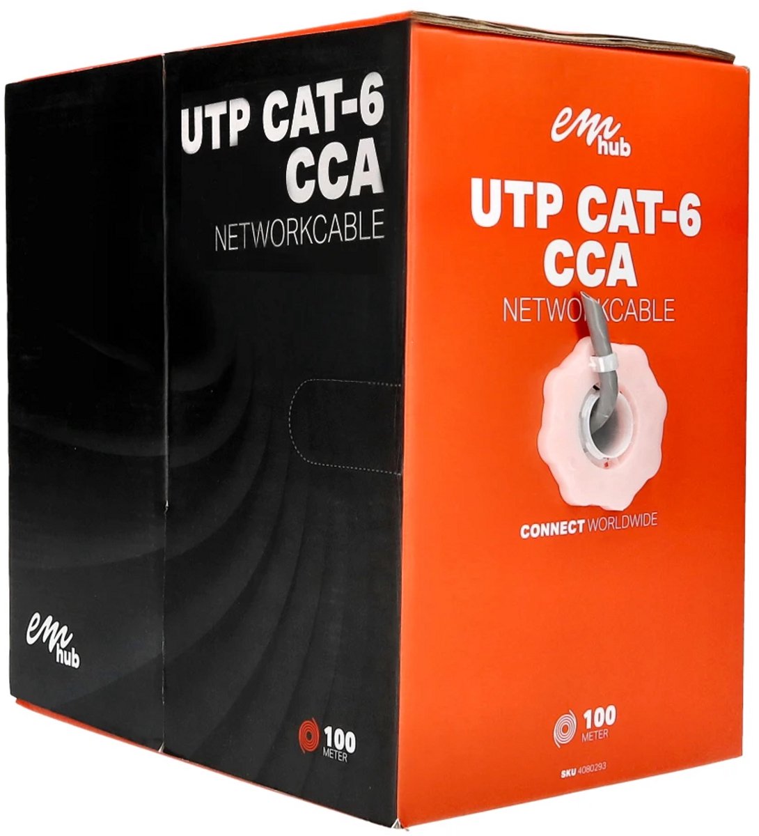 EMhub UTP CAT6 CCA kabel rol 100 meter
